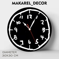MESIN AB1-UNIQUE CUTE WALL CLOCK Quarts MACHINE- MAKAREL DECOR