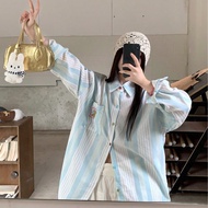 เสื้อแจ็คเก็ตแขนยาวลายทางตั้งสีฟ้าอ่อนสำหรับผู้หญิง, เสื้อแบบอเนกประสงค์ที่เป็นทางการ, ฤดูใบไม้ผลิ