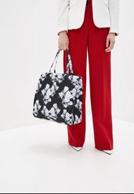 Furla beautiful floral lylon travel shopping bag blouse dress top shop 意大利法式典 雅花卉厚身尼龍防水大購物袋 旅行袋 襯衫