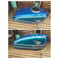 Honda CB100 Glatik tank with Ninja cap. CB125 paint Motif color biru Includes Ninja tank cap Suitabl