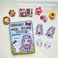 (Mới)Sổ Thỏ bảy màu hoá thân thành cô bé xinh đẹp trong thế giới Avatar World - Búp bê giấy Pighandm