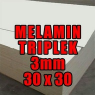 Melamin Putih Glossy ukuran (70 x 40 )cm Papan kayu triplek 3 mm