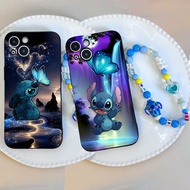 Stitch Space Starry Sky Star Chain Case For Samsung Galaxy A06 A07 A17 M56 F16 M16 M55 M35 M15 A21S 