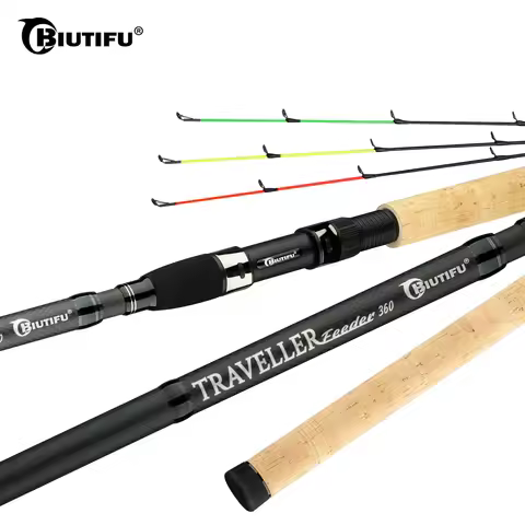 BIUTIFU Traveller Feeder Carp Fishing Rods 3.0m 3.6m 3Tips Casting Weight 120g Carbon Fiber Spinning