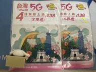 台灣5G SIM卡 4日無限上網卡