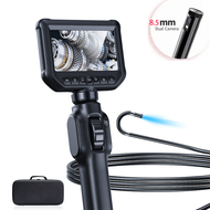 S43กล้องวิดีโอกล่องส่องสำรับอุตสาหกรรมขนาด4.3นิ้วจอ HD 1080P 8Mm เลนส์2M พิกเซล360 ° การหมุนกล้องงูส