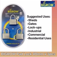 "BIGROW" BRAND # SECURITY PAD LOCK SET