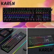 KARENGOODS Gaming Mechanical Keyboard, 104 Keys USB Connection RAIKU L3000 Keyboard,  Silent  Backli