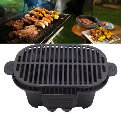 Small Portable Hibachi Grill Outdoor Charcoal Grill Cast Iron Japanese Yakitori Camping Grill Stove 