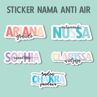 Custom Colorful Name Stickers Waterproof Rainbow Sticker Labels for Stationery Tumblr Laptop Books