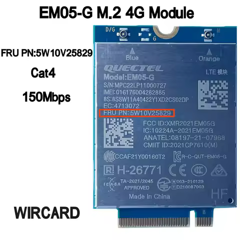 EM05-G 4G Module 5W10V25829 5W10V25860 5W11H85414 For ThinkPad Z13 Z16 T16 P16s Gen1, L14 L15 T14s L