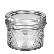 Mason Glass Jar Diamond Shape 4 Ounces