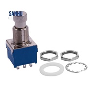 Guitar Effects 3PDT 9-Pin Latching Stomp Pedal Footswitch Foot Switch Blue