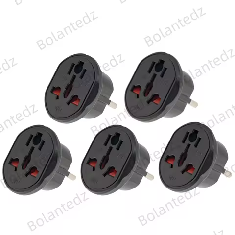 5PCS Korea EU Plug Adapter 2500W Travel Adapter Converter High Quality Universal Socket AU US UK CN 