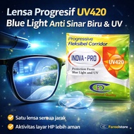 PROGRESSIVE BLUERAY LENS PROGRESSIVE FLEXI CORIDOR Cr 39 Plastic Plano Minus Plus