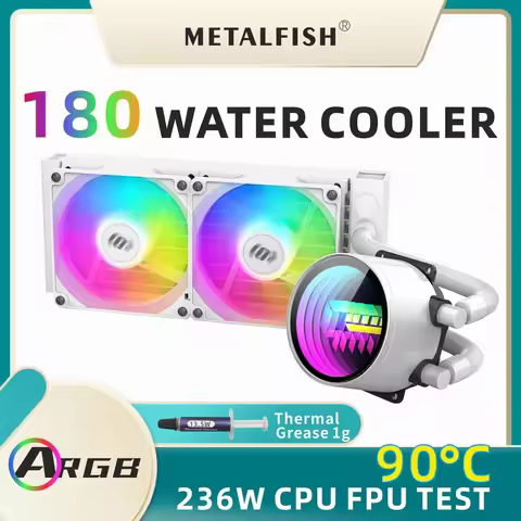 METALFISH 180 Liquid Cooler AIO Water Cooling For Mini-ITX Compact Small Computer Chassis 1700/2011/