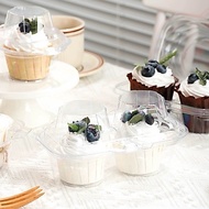 MIKA MUFFIN PLASTIC CUPCAKE BOX DOUBLE HOLE CUPCAKE BOX CONTAINS 2 CUPCAKES PLASTIC MUFFIN CONTAINER