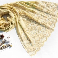手織圍巾 編織圍巾 喀什米爾Cashmere/針織圍巾/純羊毛圍巾-蕾絲