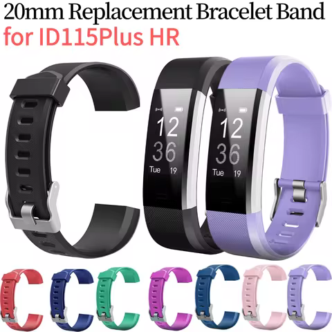 20MM Colorful Watch Strap Replacement Watchband Smart Bracelet Accessory for ID115Plus HR Smart Watc