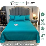 Hotel BEDDING Set Made of High Quality 3F Plaid Cotton Fabric HIN BEDDING, Beautiful Pillowcase Type
