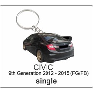 civic black gen9 fg / fb 2d keychain