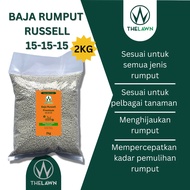 2KG] Baja Rumput Karpet Russell Premium 15-15-15 Untuk Semua Jenis Rumput Premium Carpet Grass Ferti