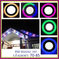 Ultra-thin 6w color-changing LED ceiling light 3+3w 3 modes, decorative LED ceiling light