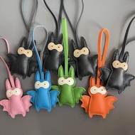 Handcrafted Chibi Batman Leather Bag Charm - Batman Leather Keychain & Cute Keychain