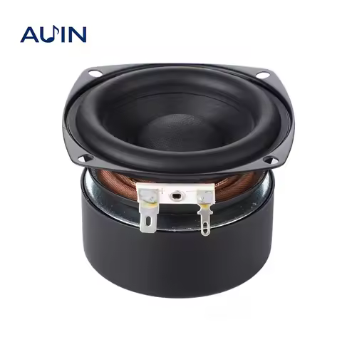 AUIN 1Pcs Subwoofer 3 Inch 4 Ohm/8 Ohm 25W-50W HiFi Speaker Woofer Audio Sound Bass Sqaure Round 78M