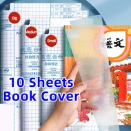10Sheets Book Cover Self-Adhesive Book Cover Book Wrapper Transparent Self-adhesive Protective Cover
