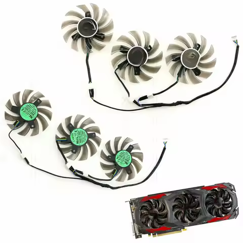 Z Set of 3 Fan Cooler Fan For DATALAND RX480 8GB Red Devil GA81B2U Graphics Card