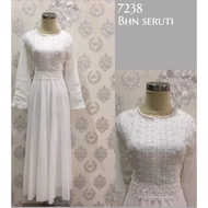 gamis putih,gamis haji,gamis turki,gamis putih ori,busana muslim,baju muslim,baju gamis terbaru