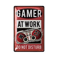 Retro tin sign - gaming sign - door sign PLEASE DO NOT DISTURB - gamer gift - gaming zone - funny de