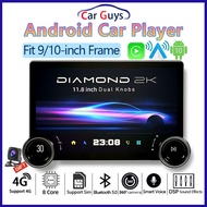 Diamond 2K Car Android Player 10 inch CarPlay  8core processor Double knob Portable Touch Screen For