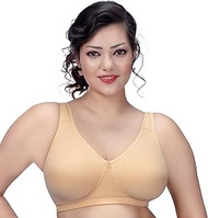 Riza Comfortfit Non-Padded Non-Wired Molded Full Coverage Bra Available Colour in Black/Coral/Megent