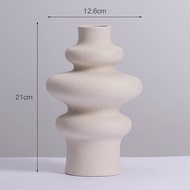 cod Ins Style Ceramic WhiteVase Decoration Spiral Vase Modern Home Decoration Flower Pot Vase Decora