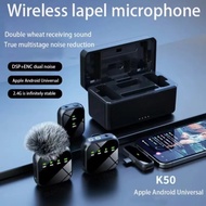 Lavalier crophone Noise Cancelling Audio Video Recording ni c for  Android Xiao Live Broadcast Game 