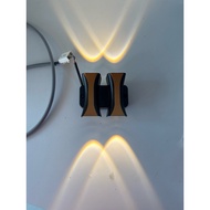 Gold LED Outdoor Wall Lamp With an IP65 rating Decorative Wall Light