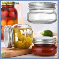 AKIYAMAMIO Mason Jars with Sliver Lids, with Regular Mouth Lids Reusable Recyclable Glass Canning Ja
