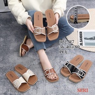 Women's Imitation Buckle Flat Sandals 'O' Winola Collection WNL 322-H7