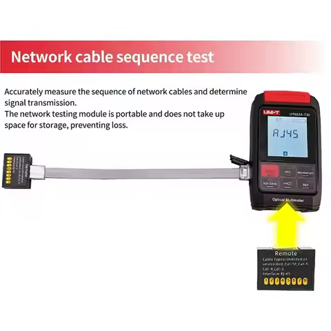 UNI-T UT693A T01 T30 C01 C30 Fiber Optic Power Meter VFL Red Light Source With RJ45 Lan Cable Tester