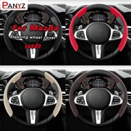 Car Steering Wheel Cover black suede leather For Mazda 2 3 5 6 Atenza Axela CX30 CX4 CX5 CX8 CX30 CX
