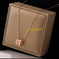 Kalung Titanium Liontin Ring Rose Gold Anti Karat selamanya Kalung Wanita Kekinian Terbaru Terlaris 