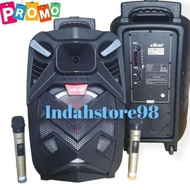 Speaker Aktif Portable Dat 12 Inch Dt 1207 Bluetooth Karaoke + 2 Mic