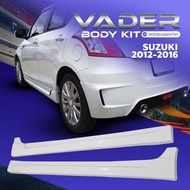 ชุดแต่งรถยนต์สเกิร์ตรอบคัน หน้า หลัง ข้าง Suzuki Swift 2012-2016 (งานดิบ) ABS เข้ารูปติดตั้งง่าย
