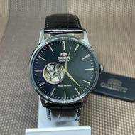 [Original] Orient FAG02001B0 Automatic Semi-Skeleton Black Dial Black Leather Men's Watch