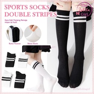 The Lolita Women's Long Socks, Lolita Stripes, Cotton Socks, Casual School Socks, Anti-Hot