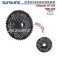 SUNSHINE MTB Cassette 8/9/10/11/12 Speed 40/42/46/50/52T Black K7 Cassette Sprocket for SHIMANO HG S