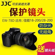JJC 18-200เลนส์ Canon 70D 80D 60D 760D กล้อง EW-78D SLR 72มม.