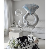 Aluminum Foil Diamond Ring Proposal Engagement Wedding Decoration